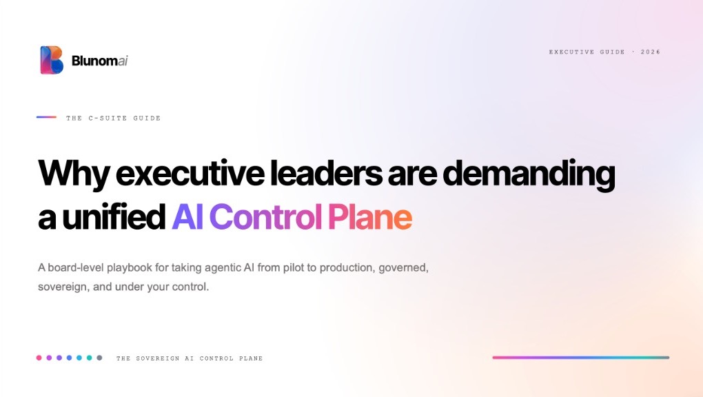 C-Suite Guide to Sovereign AI: Own Your Enterprise Transformation — Blunom AI blog article