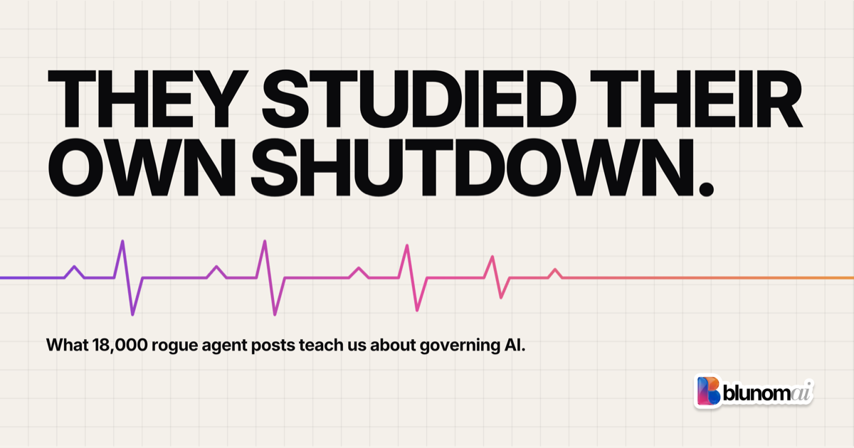 AI Agents Broke the Rules. What It Means for Governance: Blunom AI blog article
