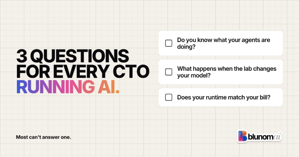 3 Questions Every CTO Should Answer About Their AI Stack: Blunom AI blog article